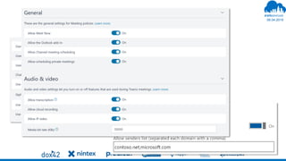 06.04.2019
#
Teams Settings on Tenant Level
 