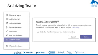 06.04.2019
#
Archiving Teams
 