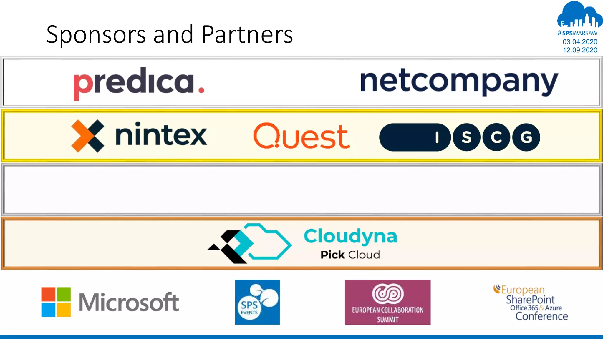 03.04.2020
12.09.2020
#
Sponsors and Partners
 