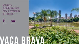 Natureza.
A companhia ideal
para a corridinha
de todo dia.
vaca brava
03 min.10 min.
 