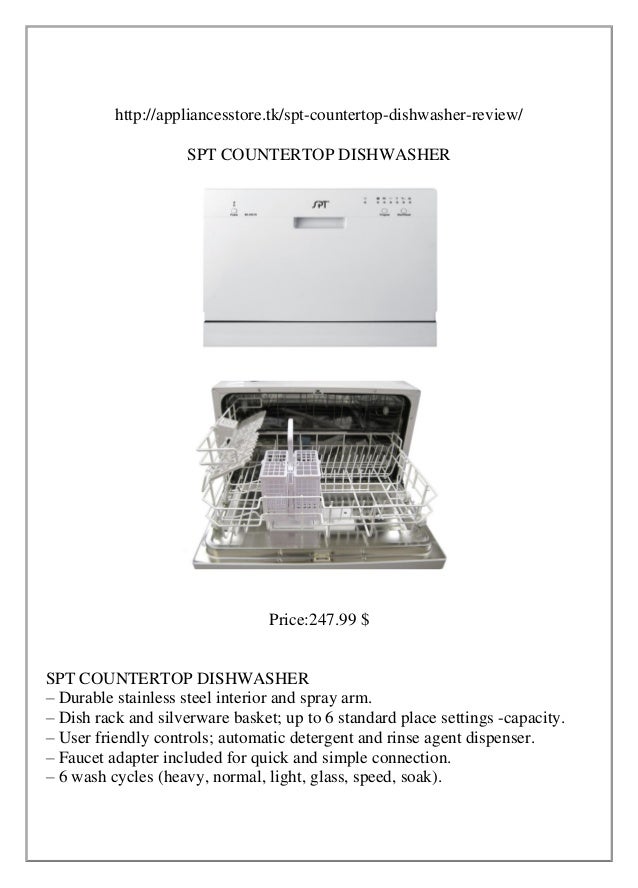 Spt Countertop Dishwasher