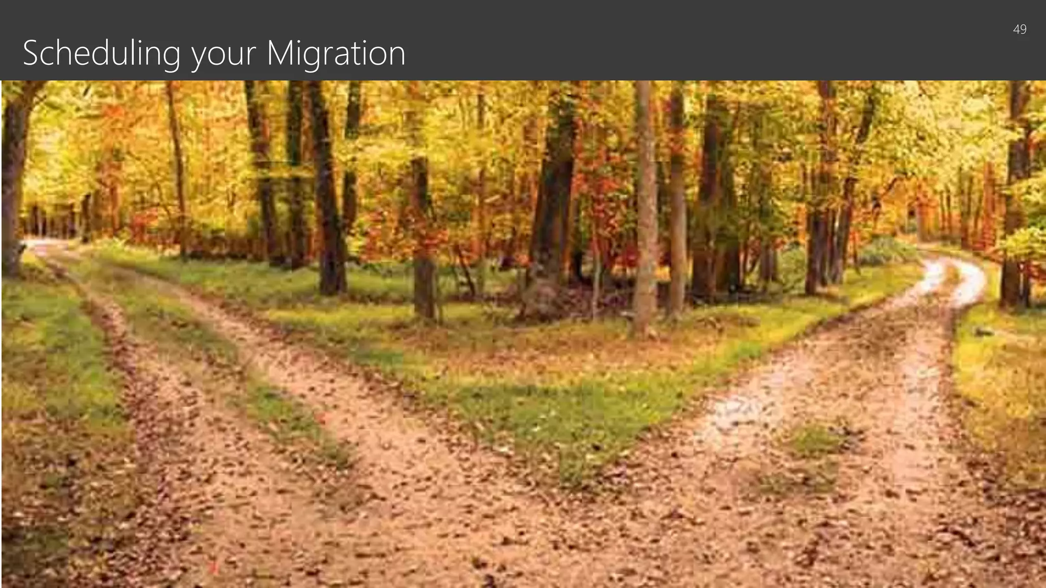 Scheduling your Migration
49
 