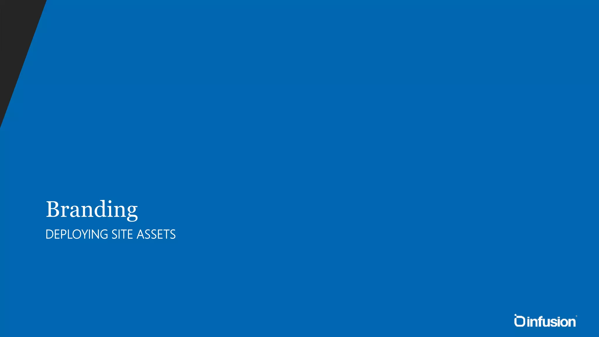 Branding 
DEPLOYING SITE ASSETS 
 