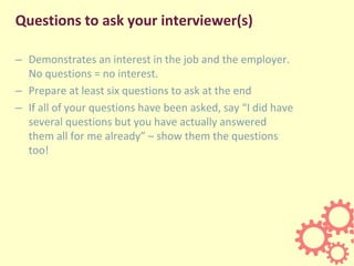 How to succeed at interviews