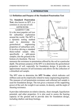Standard Penetration Test - Report | Geotechnical Engineering | PDF
