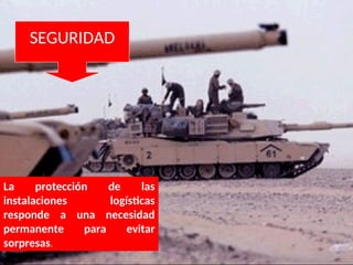 La protección de las
instalaciones logísticas
responde a una necesidad
permanente para evitar
sorpresas.
SEGURIDAD
 