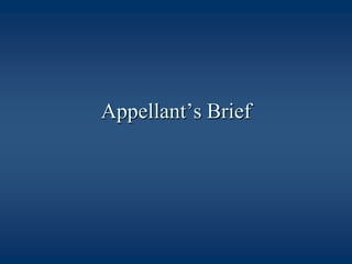 Appellant’s Brief