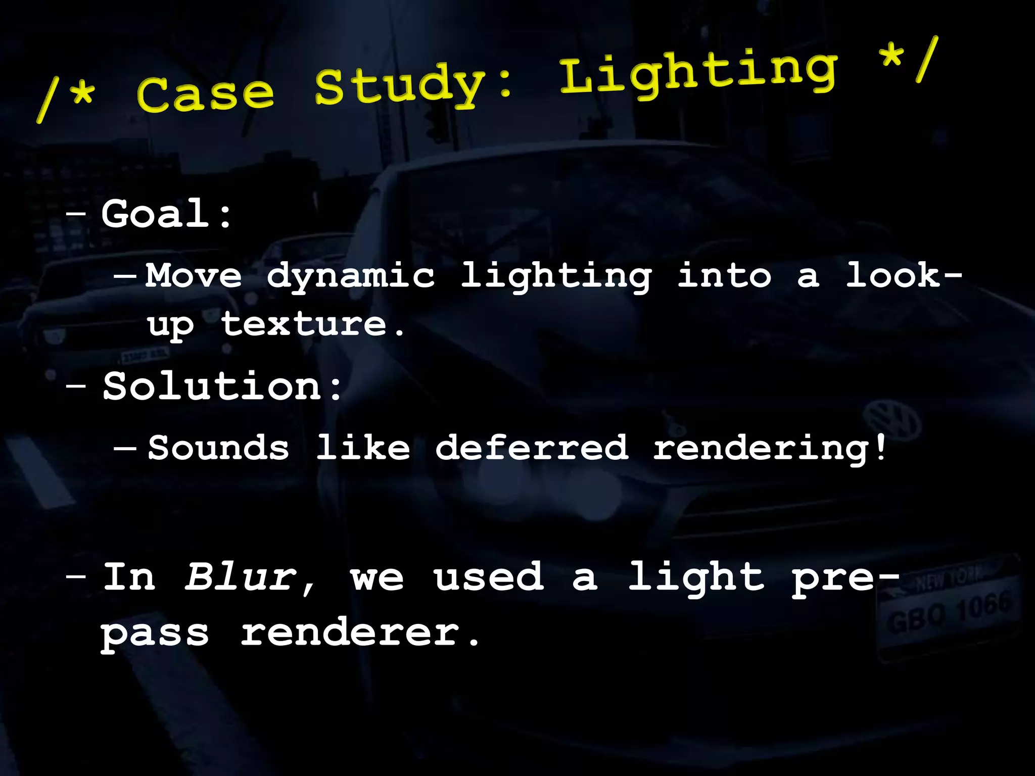 Kick off SPU tasksLess sync points should be the goal of any multi-core code:/* Damage: Control */Other Work(1)PPU Damage