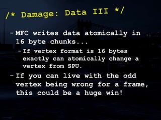 Morph targets:/* Case Study: Cars IV */