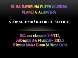 STOP SCHIMBĂRILOR CLIMATICE
 