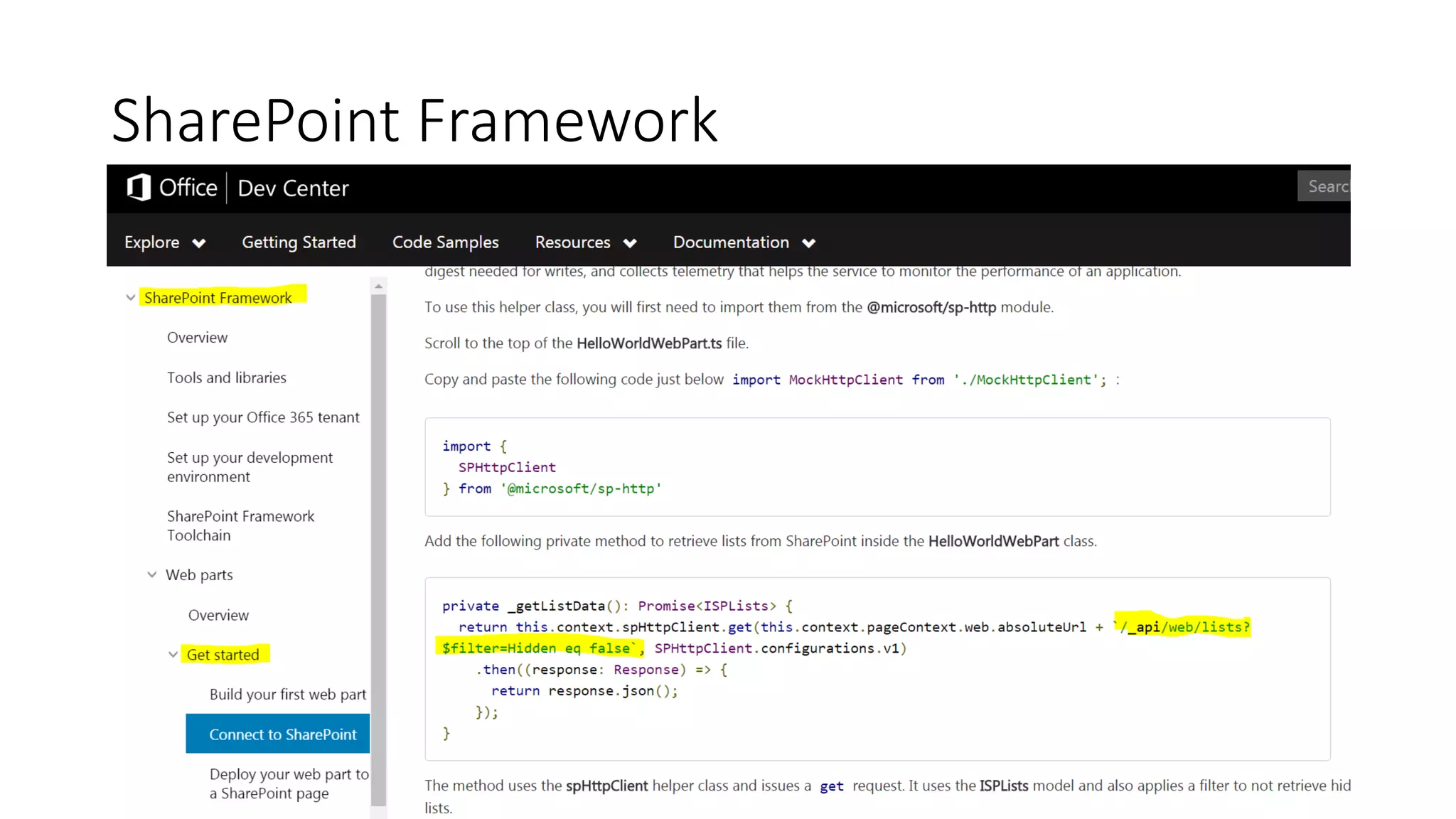 SharePoint Framework
 