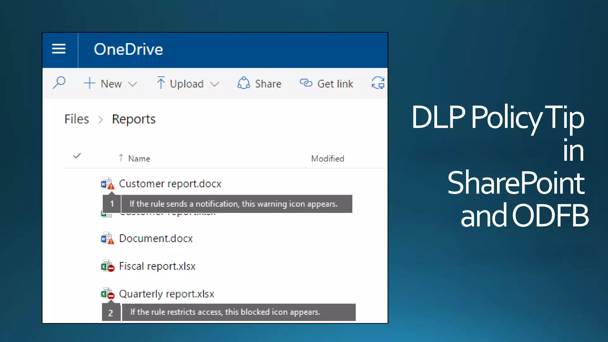 DLPPolicyTip
in
SharePoint
andODFB
 