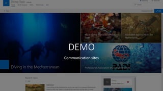 DEMO
Communication sites
 