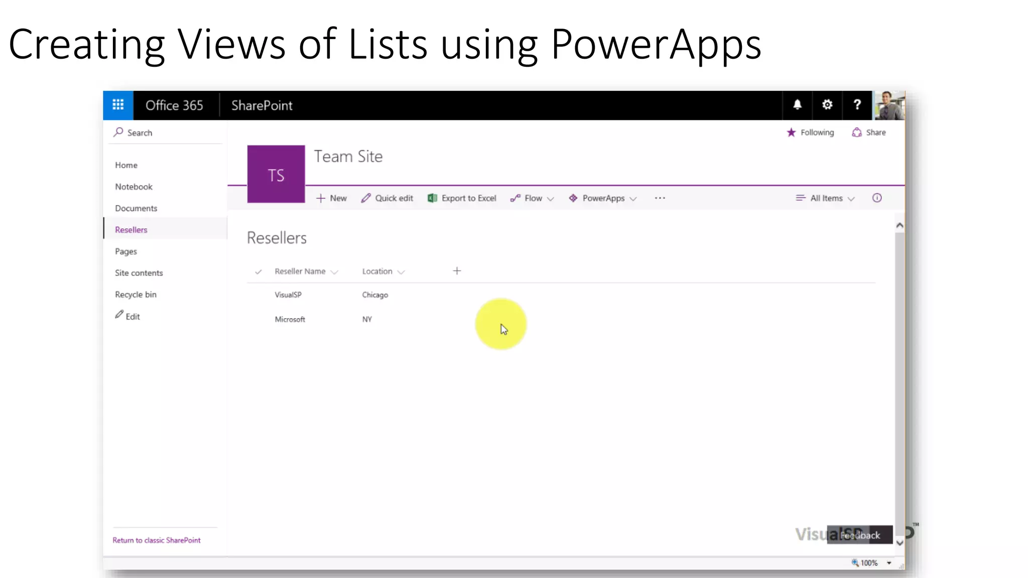 Creating Views of Lists using PowerApps
 