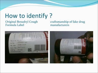 Spurious Drug Example Spurious goods | PPT