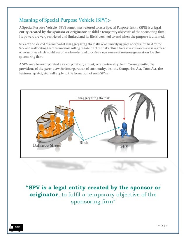 Concept of Special Purpose Vehicles and Related Case Studies Concept of Special Purpose Vehicles and Related Case Studies