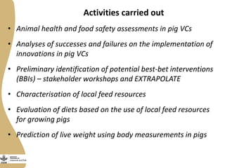 Smallholder pig value chains development in Uganda 