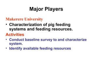 Successes and failures with technology interventions on pig feeding promoted in Uganda