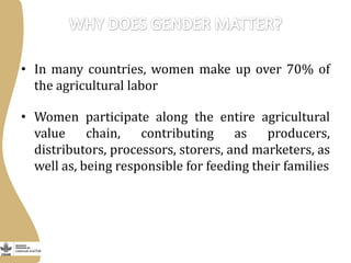 Integrating gender into livestock value chains