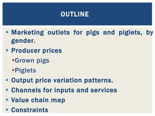 Value chain mapping: Results from VCA descriptive analyses of the Uganda’s smallholder pigs value chain