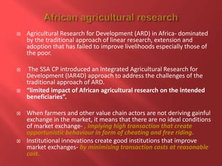 Successes and failures of institutional innovations for improving access to services, input and output markets for smallholder pig production systems and value chains in Uganda