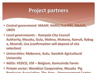 Catalysing emerging smallholder pig value chains in Uganda to increase rural incomes and assets: Introducing the project 
