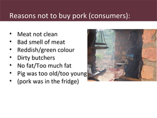 Safe Food, Fair Food: Reporting on the consumer end of the pig value chain in Uganda