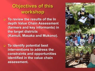 Introducing the Workshop on in-depth smallholder pig value chain assessment and preliminary identification of best-bet interventions, Kampala, Uganda, 9-11 April 2013