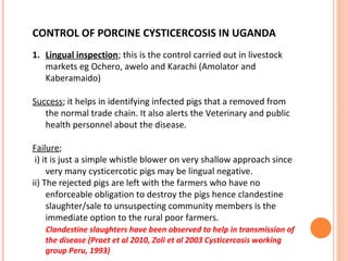 Diseases of economic and zoonotic importance in pig farming in Uganda: Control practices, successes, failures and the way forward