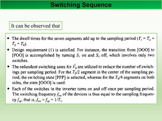 Switching Sequence
It can be observed that
 
