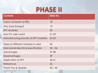 Reil Solar Module Solar photovoltiac productuon | PPTX