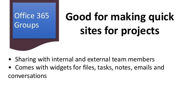 sharepoint vs microsoft teams vs office 365 groups what should i use microsoft sites