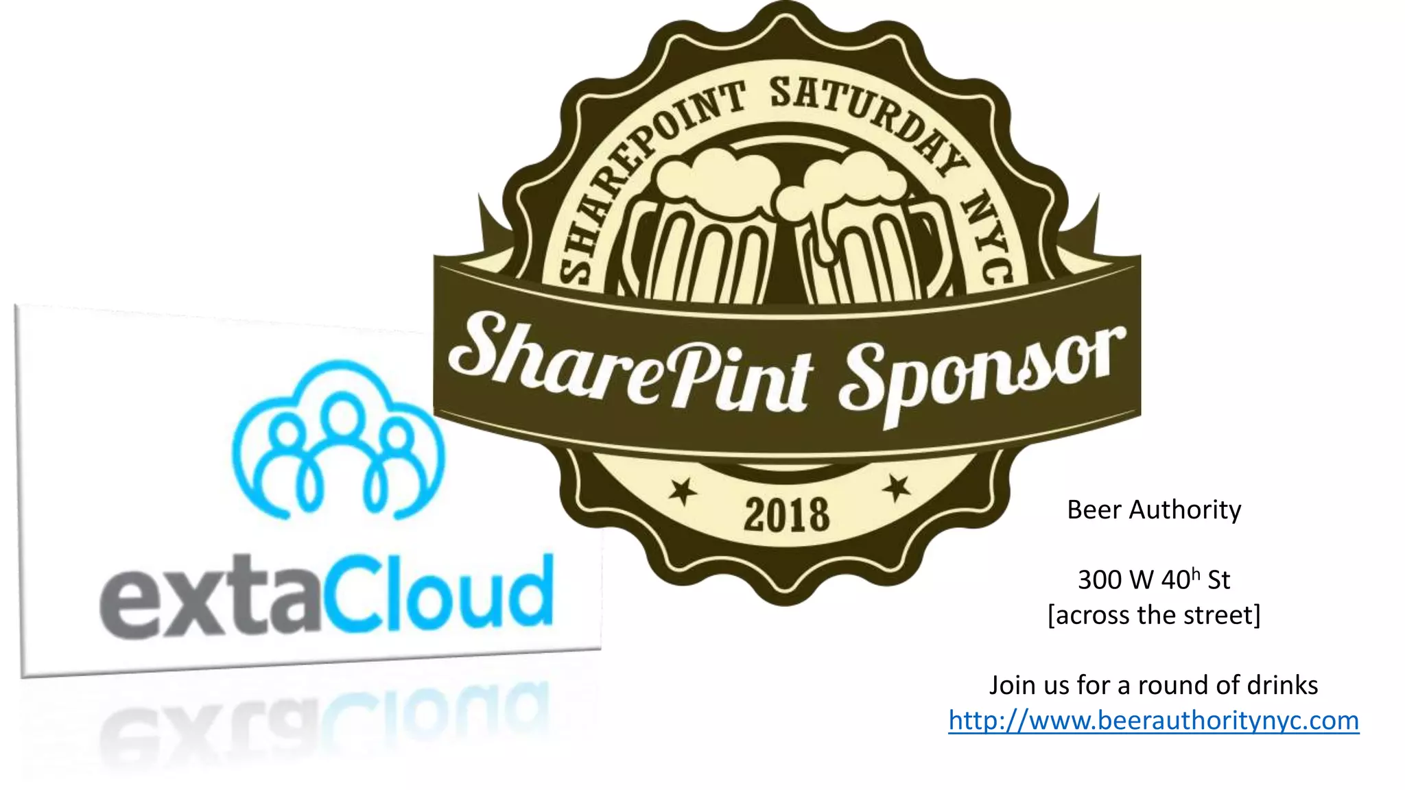 Beer Authority
300 W 40h St
[across the street]
Join us for a round of drinks
http://www.beerauthoritynyc.com
 