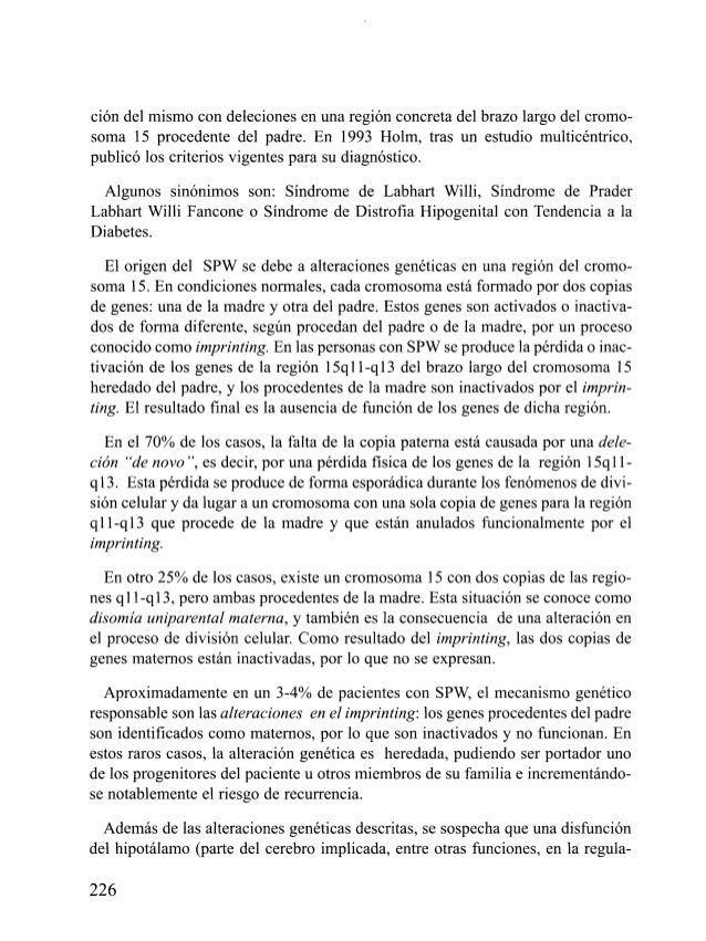 spw sindrome de prader willy