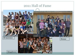 2011 Hall of Fame




St laurence
                                   Stonar




    Kingdown
 