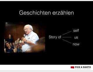 Geschichten erzählen
Story of
self
us
now
 