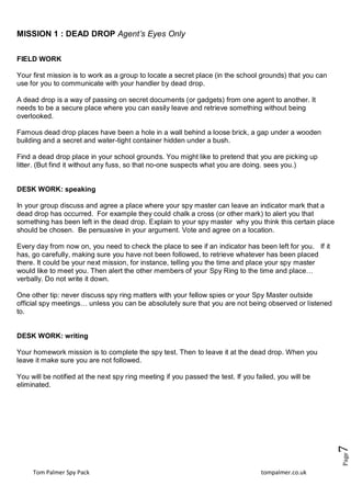 Spy Document Example Spy pack | PDF