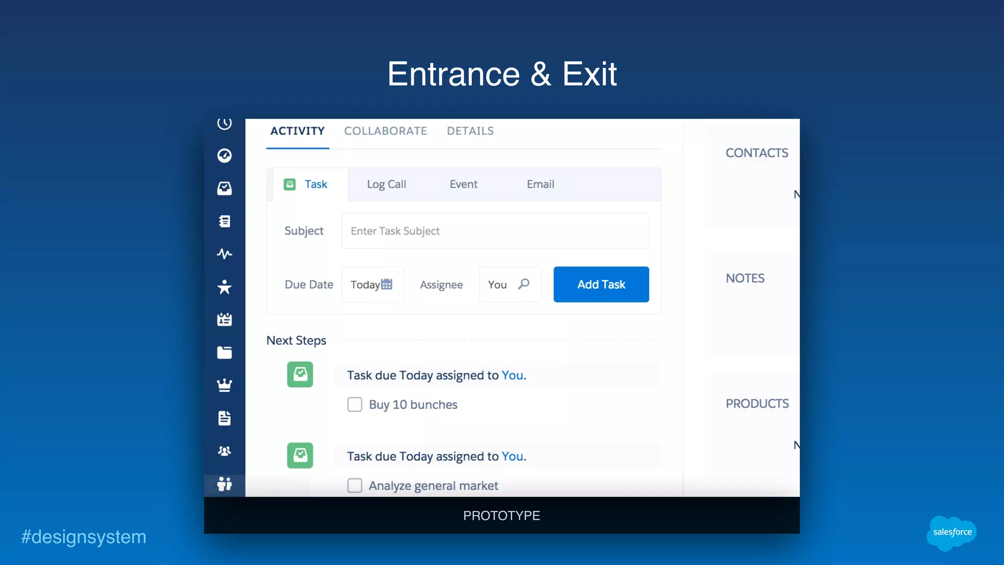 #designsystem
Entrance & Exit
PROTOTYPE
 