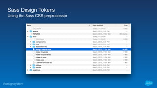 #designsystem
Sass Design Tokens
Using the Sass CSS preprocessor
 
