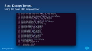 #designsystem
Sass Design Tokens
Using the Sass CSS preprocessor
 