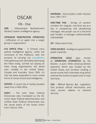 Obsintel Report. Army Spy Lingo - A Compendium Of Terms Used In The Intelligence Trade | PDF