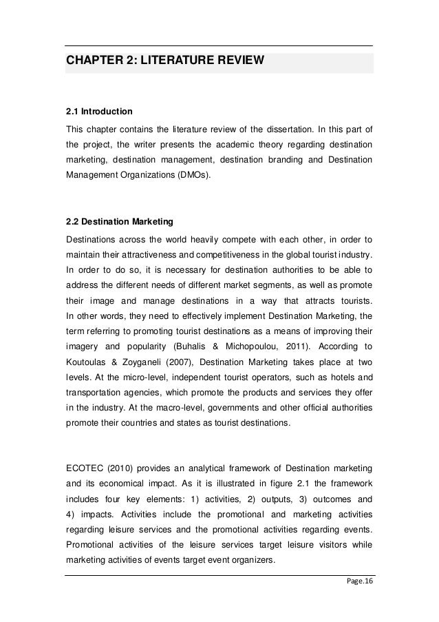 literature review on impacts of tourism