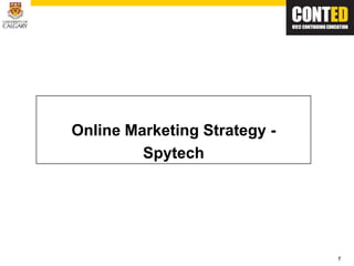 Online Marketing Strategy Spytech

1

 