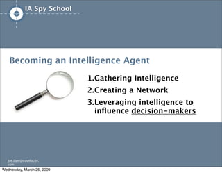 IA/UX Spy School
