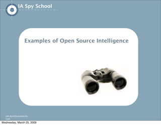 IA/UX Spy School