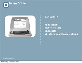 IA/UX Spy School
