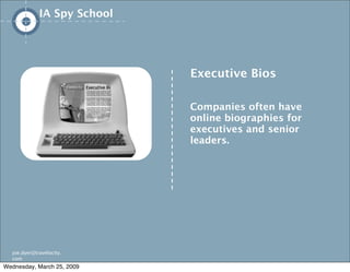 IA/UX Spy School