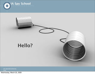 IA/UX Spy School