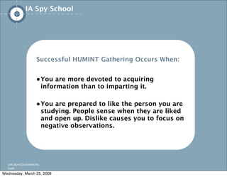 IA/UX Spy School
