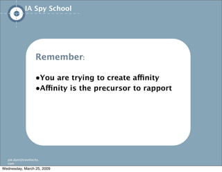 IA/UX Spy School